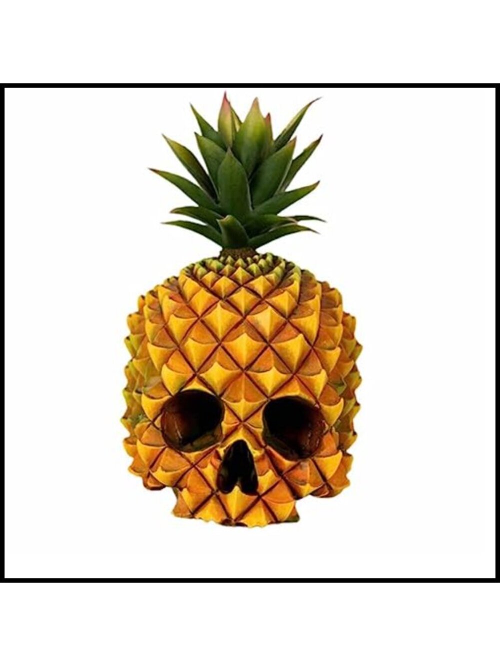 Pineapple Skull Statue Halloween Tabletop Decor Resin Ornament